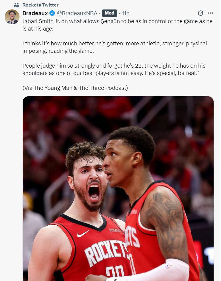 小贾:赞叹火箭队出色球员 KD是儿时偶像 阿门运动才华无匹