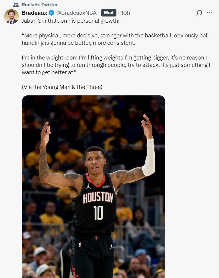 小贾:赞叹火箭队出色球员 KD是儿时偶像 阿门运动才华无匹