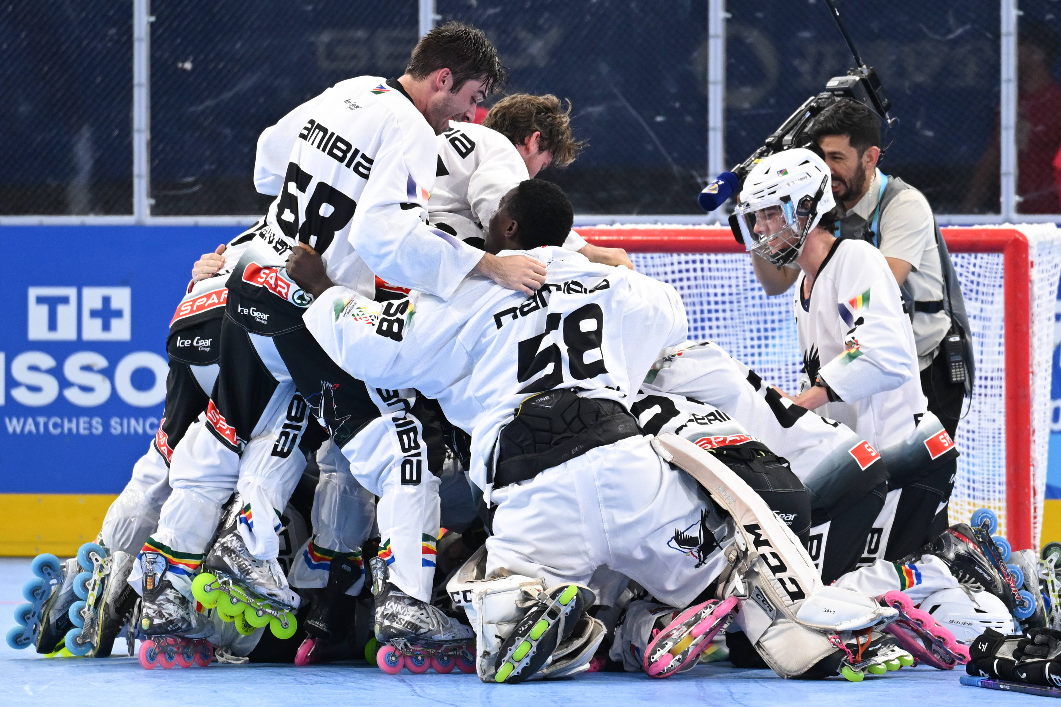 成都世运会丨单排轮滑球——男子铜牌赛：纳米比亚队胜法国队