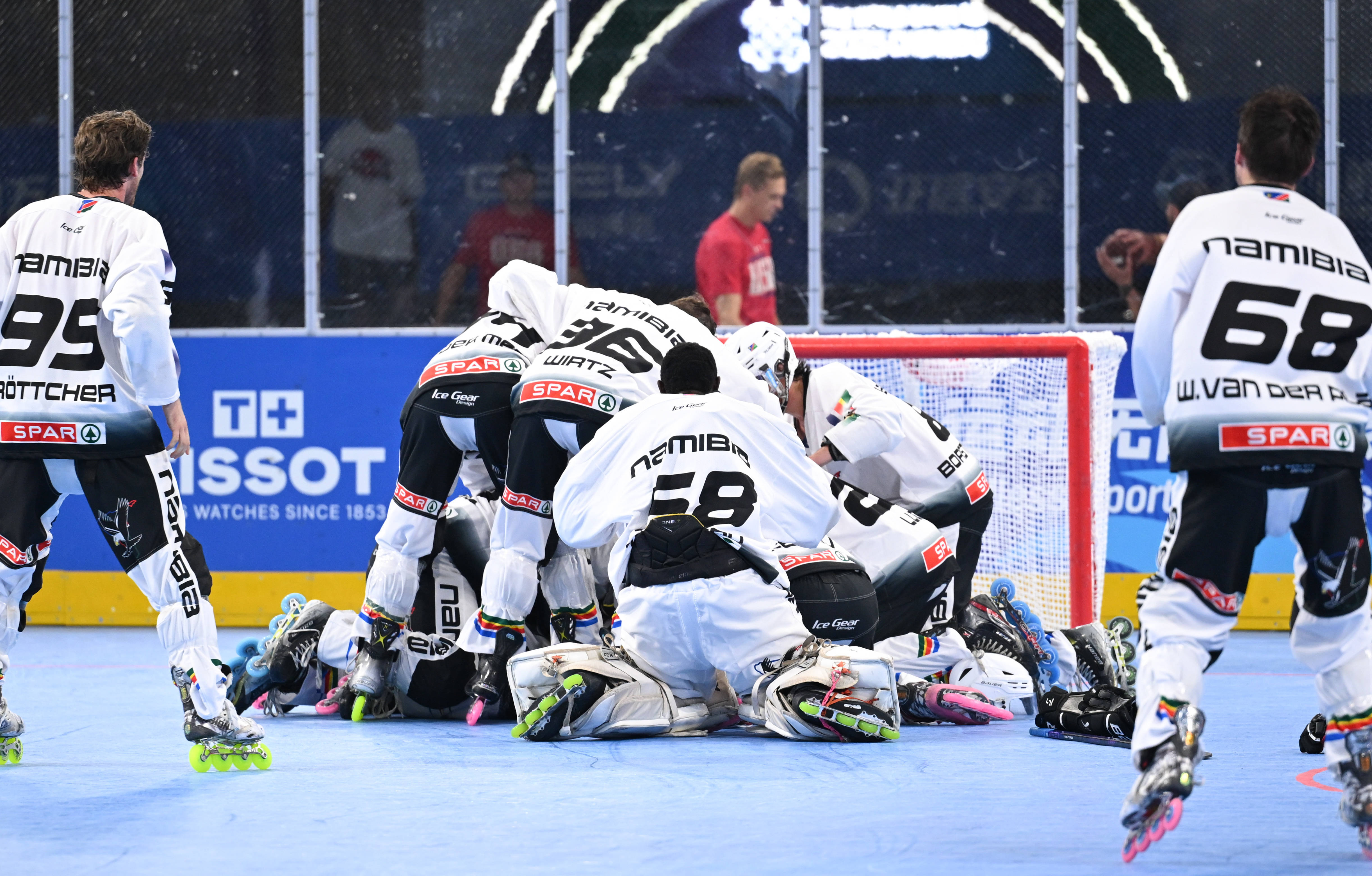 (成都世运会)单排轮滑球——男子铜牌赛:纳米比亚队胜法国队