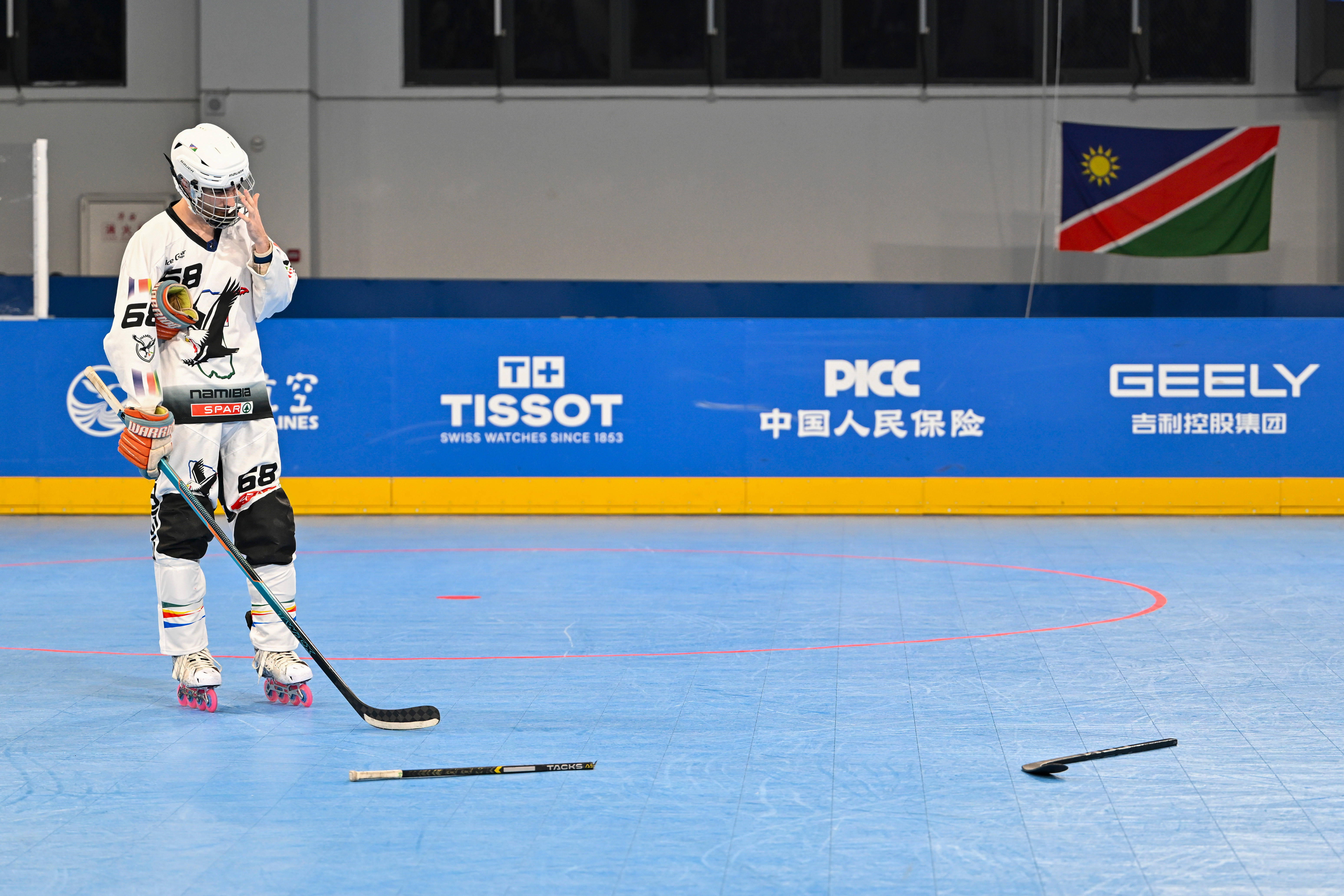 (成都世运会)单排轮滑球——男子铜牌赛:纳米比亚队胜法国队