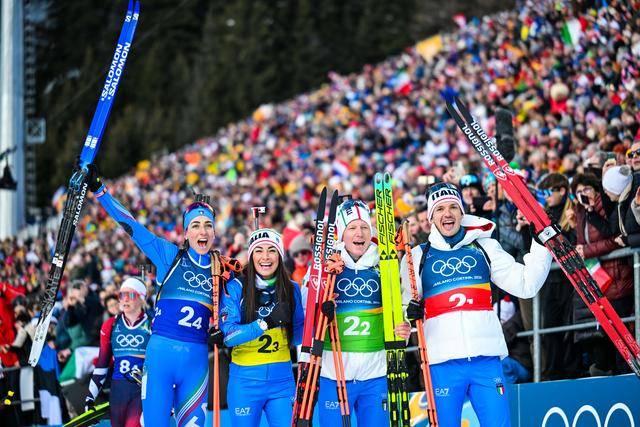 冬奥会｜法国队夺得冬季两项混合接力冠军